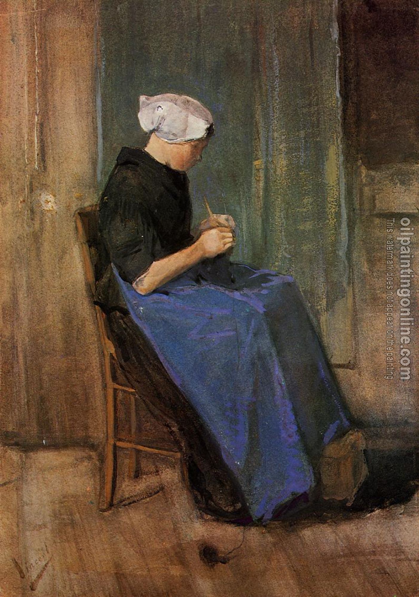 Gogh, Vincent van - Young Scheveningen Woman, Knitting